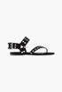 Embellished Suede Sandals - GLAM MODA